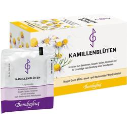 Eine Packung Kamillenblüten, verwendet für verschiedene Heilzwecke.