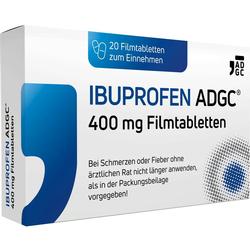 Eine Packung Ibuprofen-Tabletten mit 400 mg zur Schmerzlinderung.